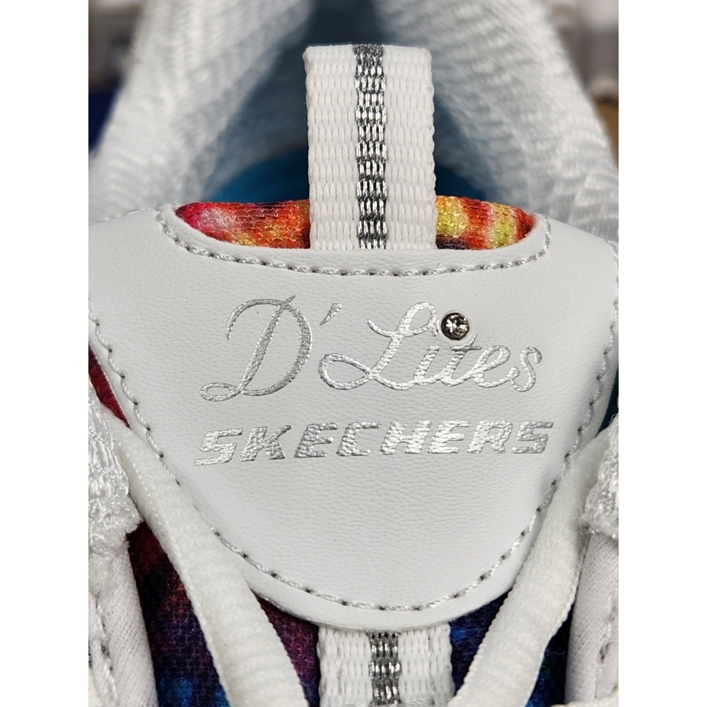 SKECHERS D LITES SUMMER FIESTA WOMANS SNEAKERS TIE DYE DESIGN SIZE 8.5 NEW - Picture 8 of 10